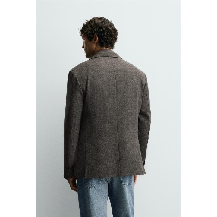 БЛЕЙЗЕР ИЗ ШЕРСТИ С РЕЛЬЕФНЫМ УЗОРОМ