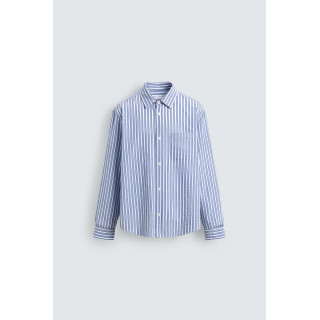 РУБАШКА В ПОЛОСКУ С ЖАТЫМ ЭФФЕКТОМ