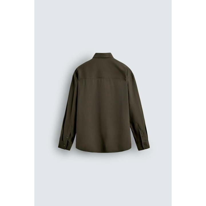 РУБАШКА RELAXED FIT ИЗ СТРУЯЩЕЙСЯ ТКАНИ