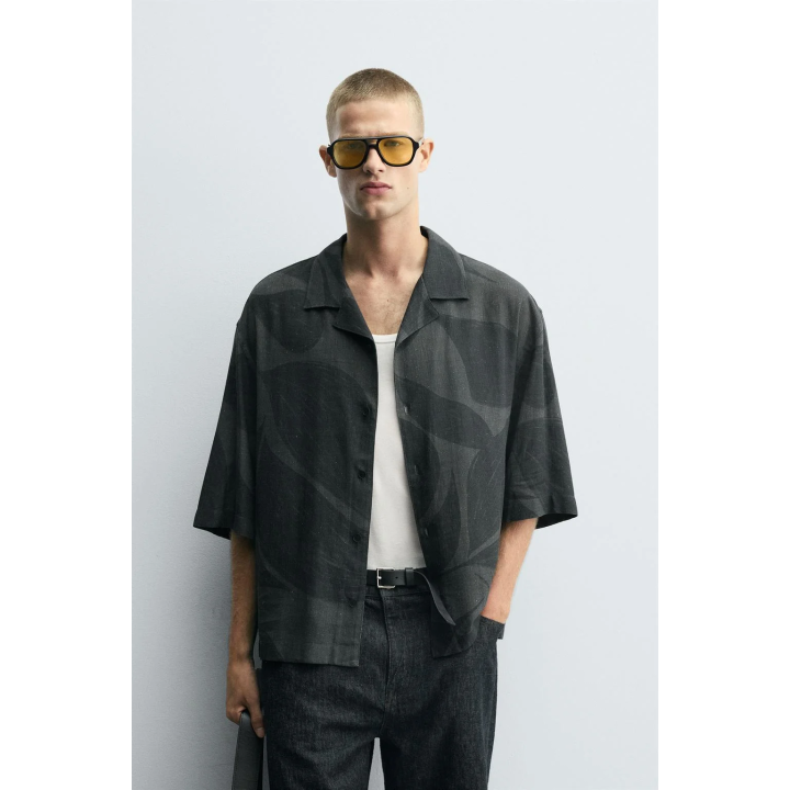 РУБАШКА ИЗ ВИСКОЗЫ И ЛЬНА