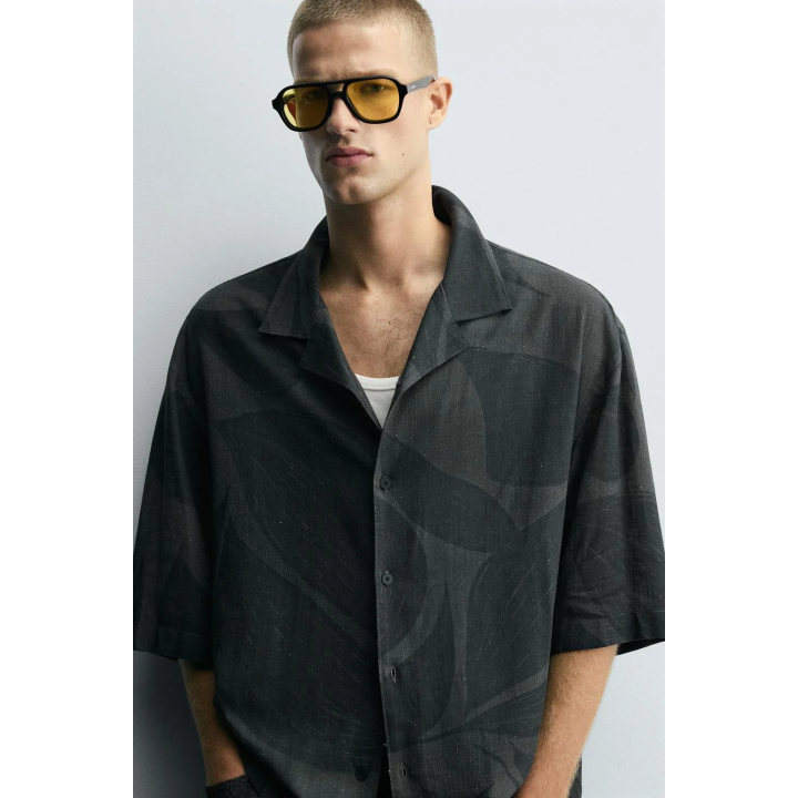 РУБАШКА ИЗ ВИСКОЗЫ И ЛЬНА