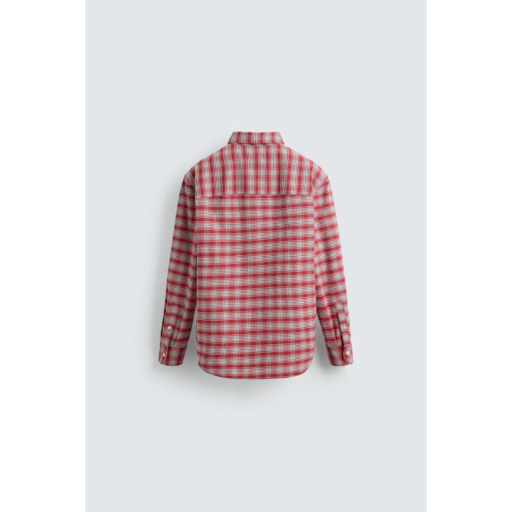 РУБАШКА В КЛЕТКУ С ВОРОТНИКОМ НА ПУГОВИЦАХ