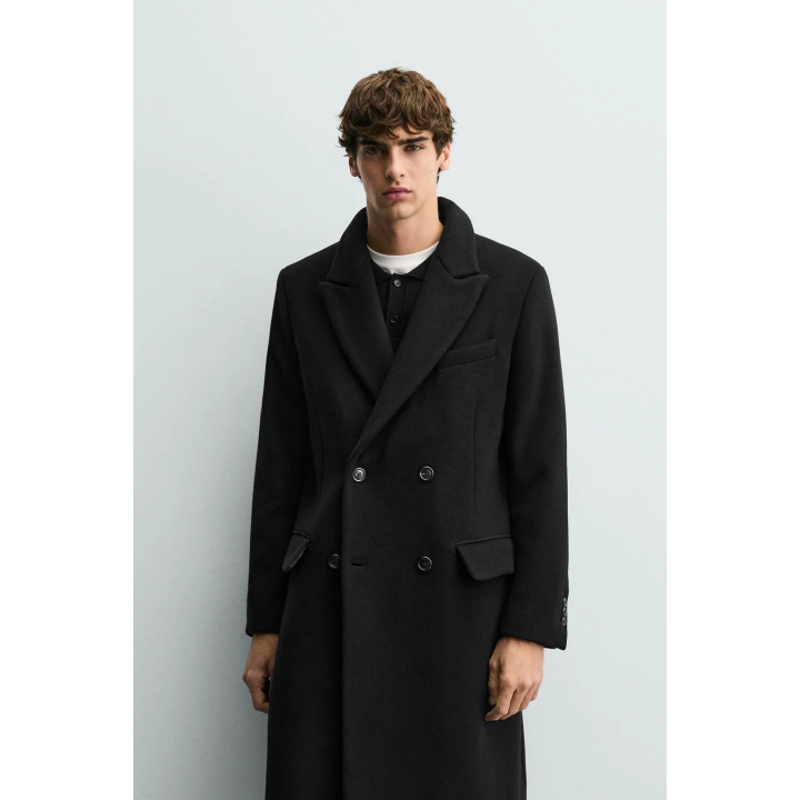 ДВУБОРТНОЕ ПАЛЬТО ИЗ СМЕСОВОЙ ШЕРСТИ MANTECO ®