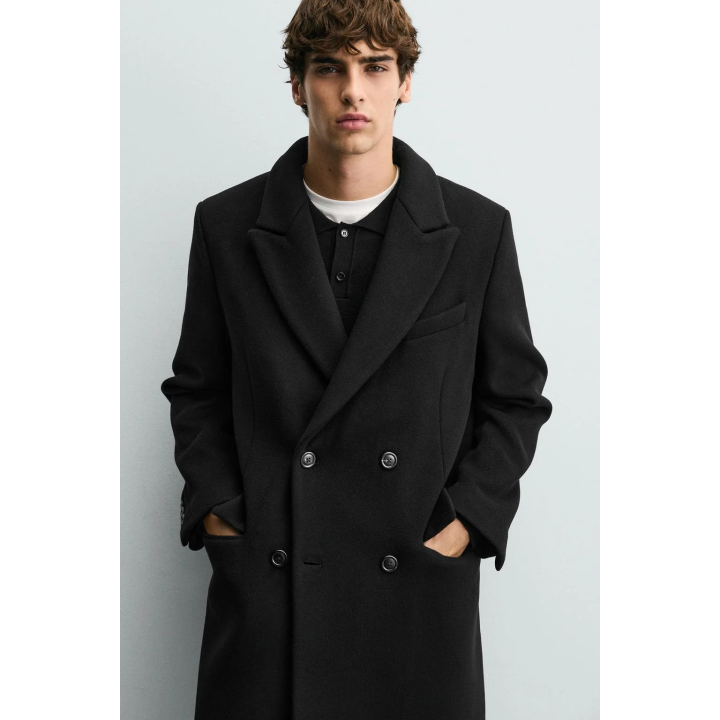 ДВУБОРТНОЕ ПАЛЬТО ИЗ СМЕСОВОЙ ШЕРСТИ MANTECO ®