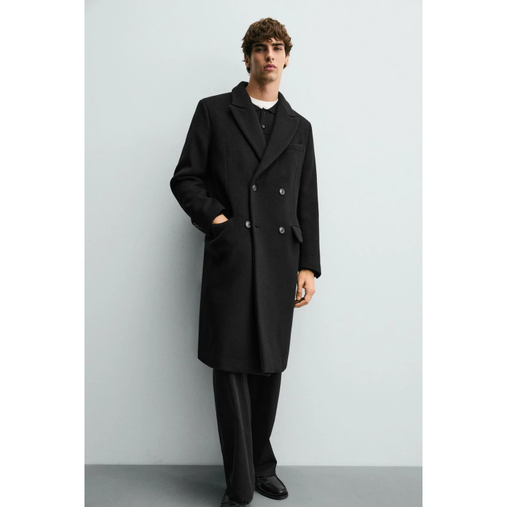 ДВУБОРТНОЕ ПАЛЬТО ИЗ СМЕСОВОЙ ШЕРСТИ MANTECO ®