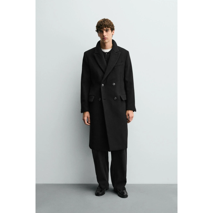 ДВУБОРТНОЕ ПАЛЬТО ИЗ СМЕСОВОЙ ШЕРСТИ MANTECO ®