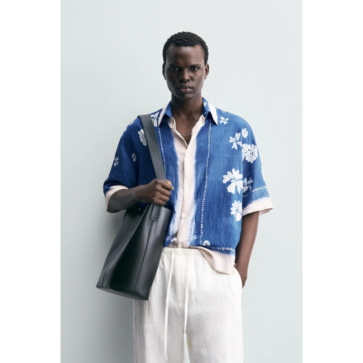 РУБАШКА С ЦВЕТОЧНЫМ ПРИНТОМ