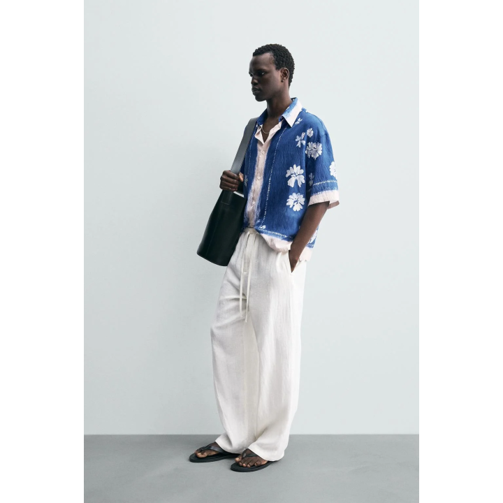 РУБАШКА С ЦВЕТОЧНЫМ ПРИНТОМ