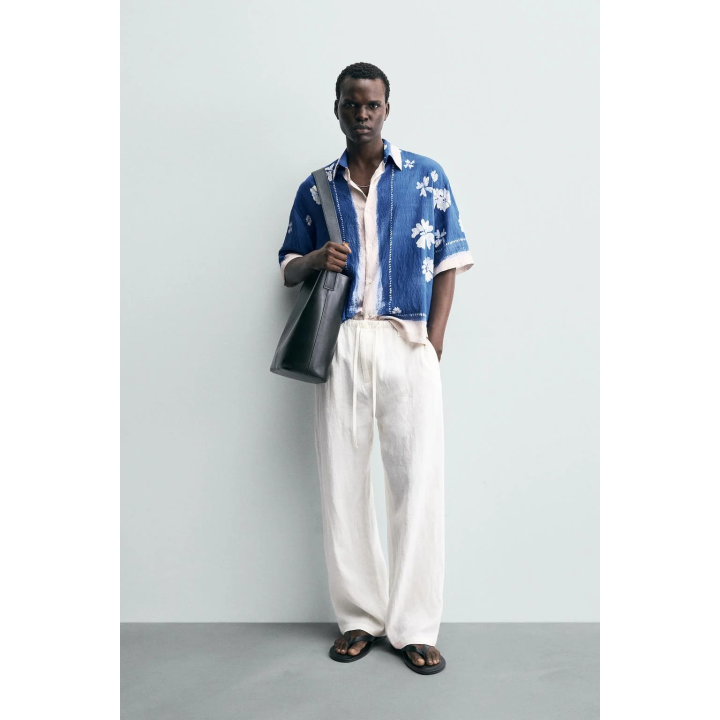 РУБАШКА С ЦВЕТОЧНЫМ ПРИНТОМ