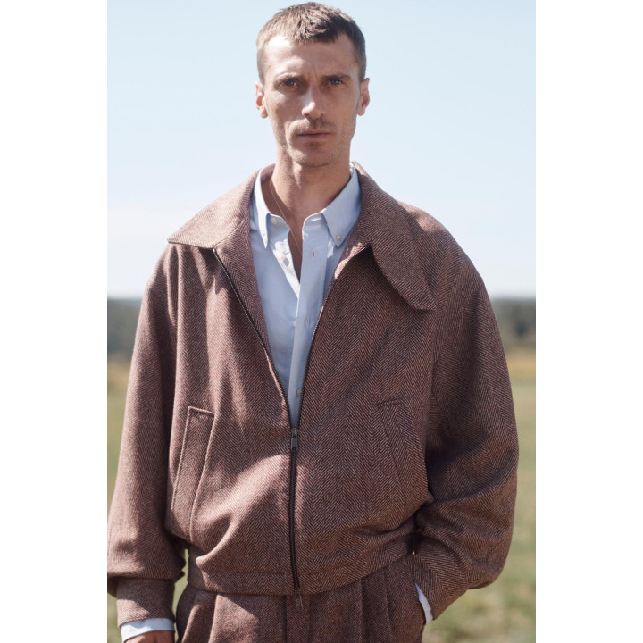 Пальто из ограниченной коллекции из шерсти в шахматный узор