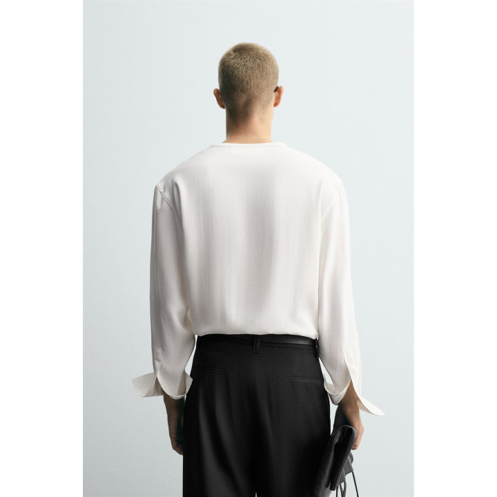 РУБАШКА RELAXED FIT ИЗ СТРУЯЩЕЙСЯ ТКАНИ