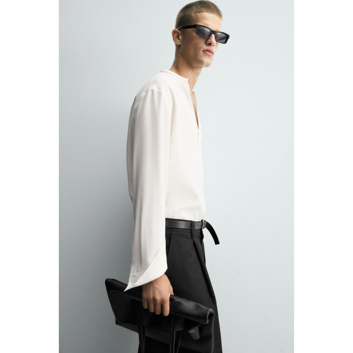 РУБАШКА RELAXED FIT ИЗ СТРУЯЩЕЙСЯ ТКАНИ