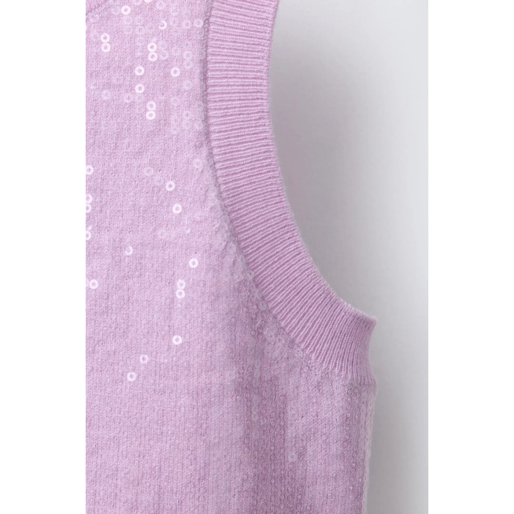 ТРИКОТАЖНЫЙ ТОП С ПАЙЕТКАМИ