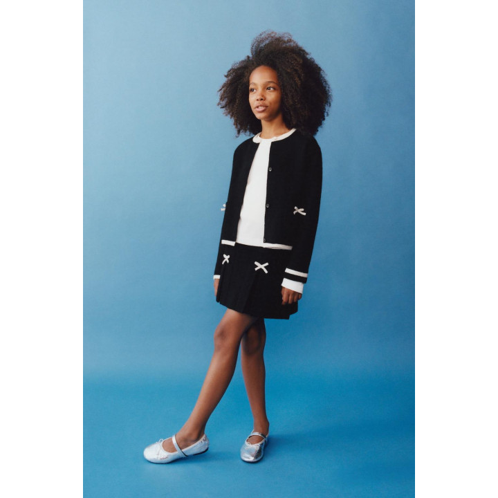 ВЯЗАНЫЙ КАРДИГАН С БАНТАМИ