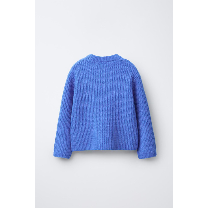 ТРИКОТАЖНЫЙ ДЖЕМПЕР С БУСИНАМИ, БАНТАМИ И БЛЕСТКАМИ