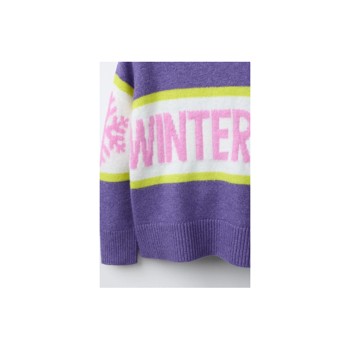 ВЯЗАНЫЙ СВИТЕР С НАДПИСЬЮ — SKI COLLECTION
