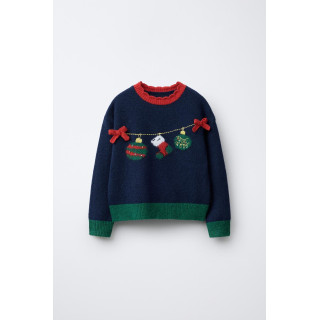 ДЖЕМПЕР С ВЯЗАНЫМ ПРИНТОМ «ГИРЛЯНДА»