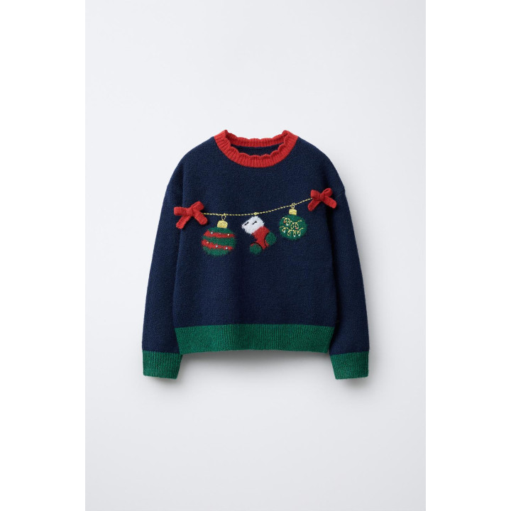 ДЖЕМПЕР С ВЯЗАНЫМ ПРИНТОМ «ГИРЛЯНДА»