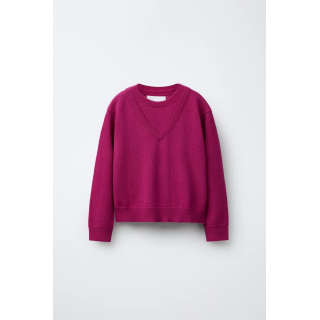 ШЕРСТЯНОЙ СВИТЕР С ДВОЙНЫМ ВОРОТНИКОМ