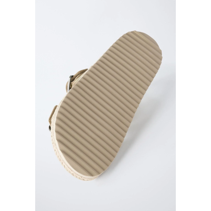 КОЖАНЫЕ САНДАЛИИ С ПРЯЖКАМИ И ДЖУТОВОЙ ПОДОШВОЙ