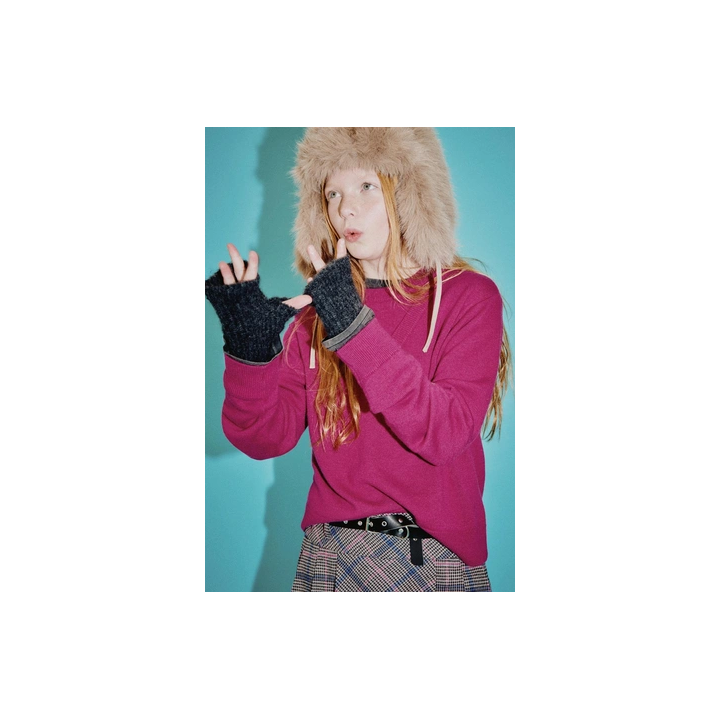 ШЕРСТЯНОЙ СВИТЕР С ДВОЙНЫМ ВОРОТНИКОМ