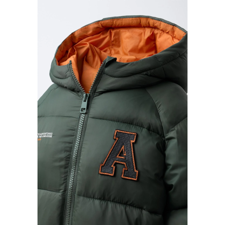 Пуховик с капюшоном patch