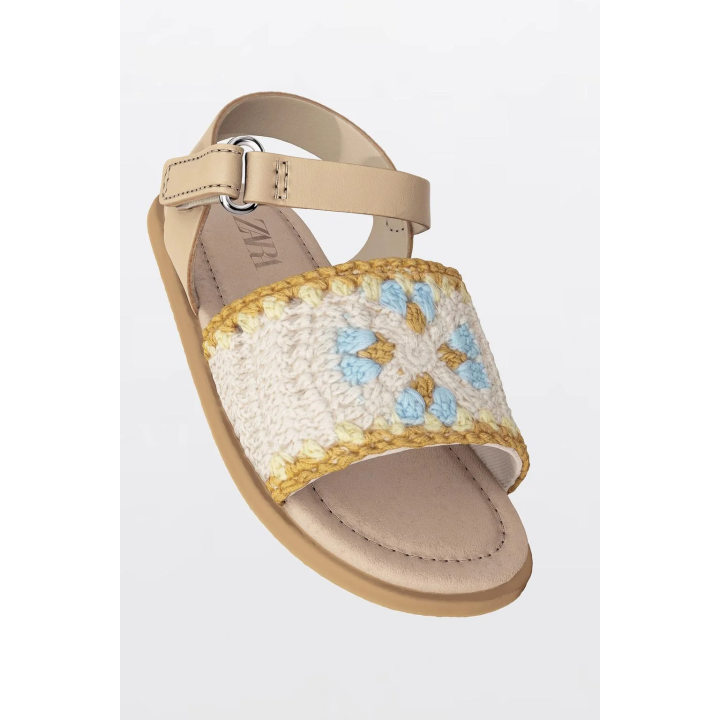 Вязанные босоножки без пятки