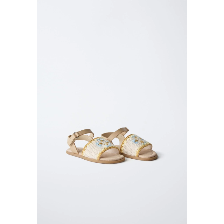 Вязанные босоножки без пятки