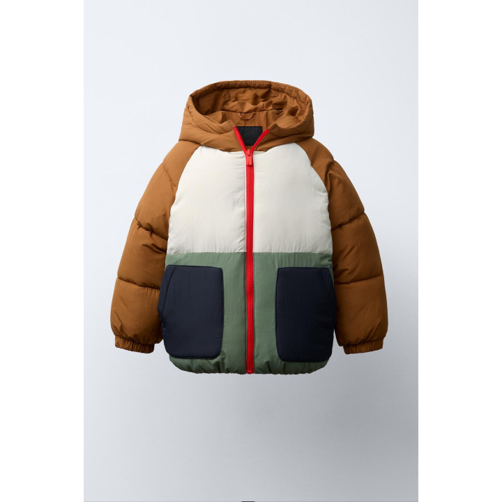 СТЕГАНАЯ КУРТКА COLOR BLOCK WATER REPELLENT