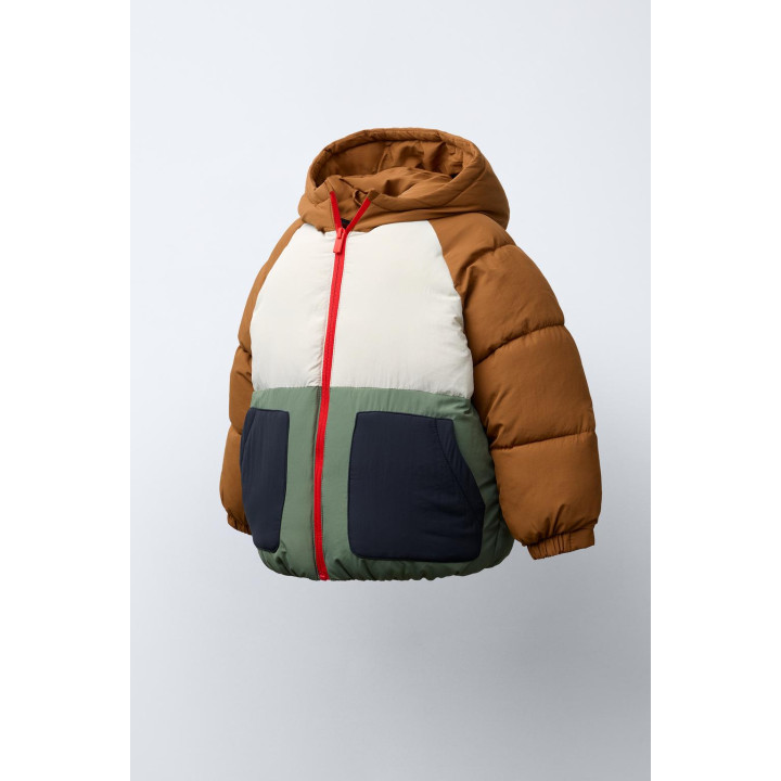 СТЕГАНАЯ КУРТКА COLOR BLOCK WATER REPELLENT