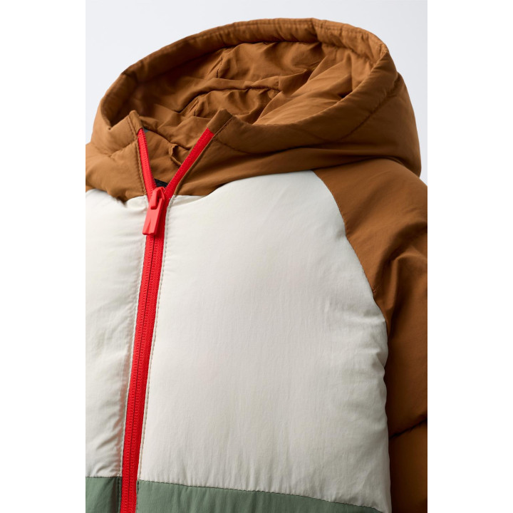 СТЕГАНАЯ КУРТКА COLOR BLOCK WATER REPELLENT