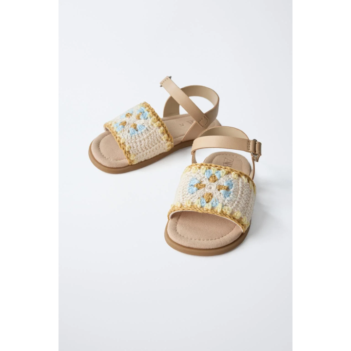 Вязанные босоножки без пятки