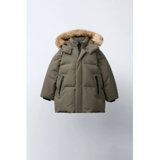 LONG WATER-REPELLENT AND WIND-RESISTANT FEATHER DOWN PUFFER JACKET