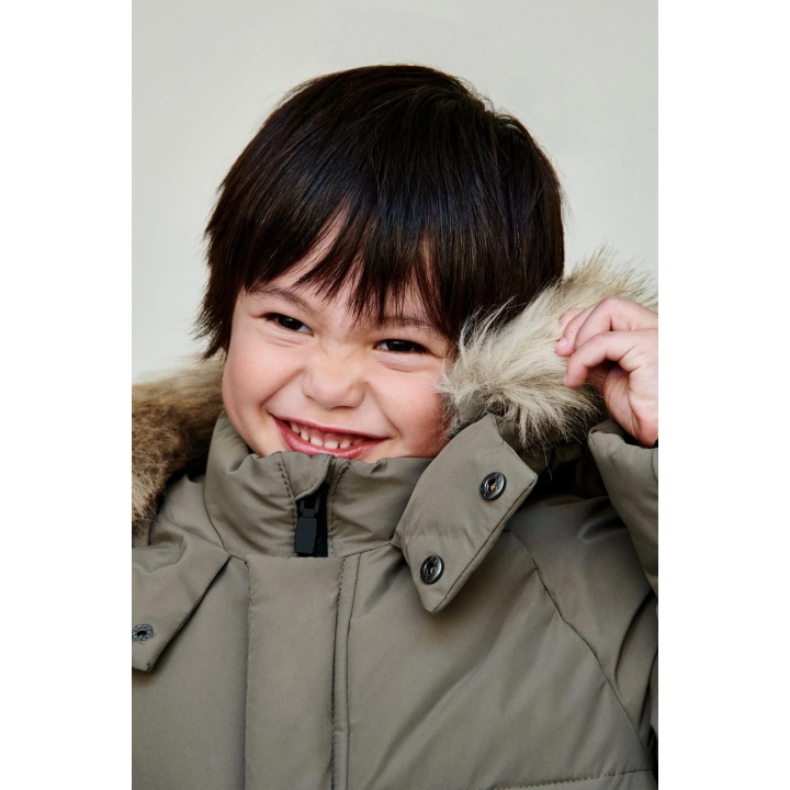 LONG WATER-REPELLENT AND WIND-RESISTANT FEATHER DOWN PUFFER JACKET