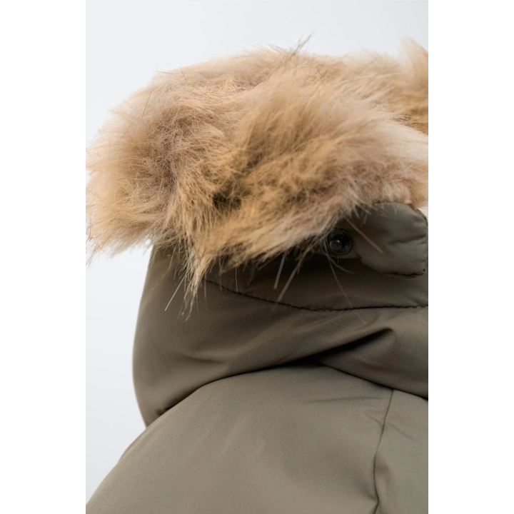 LONG WATER-REPELLENT AND WIND-RESISTANT FEATHER DOWN PUFFER JACKET