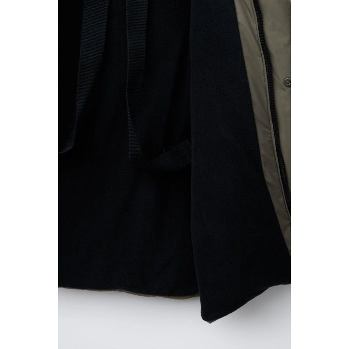 LONG WATER-REPELLENT AND WIND-RESISTANT FEATHER DOWN PUFFER JACKET