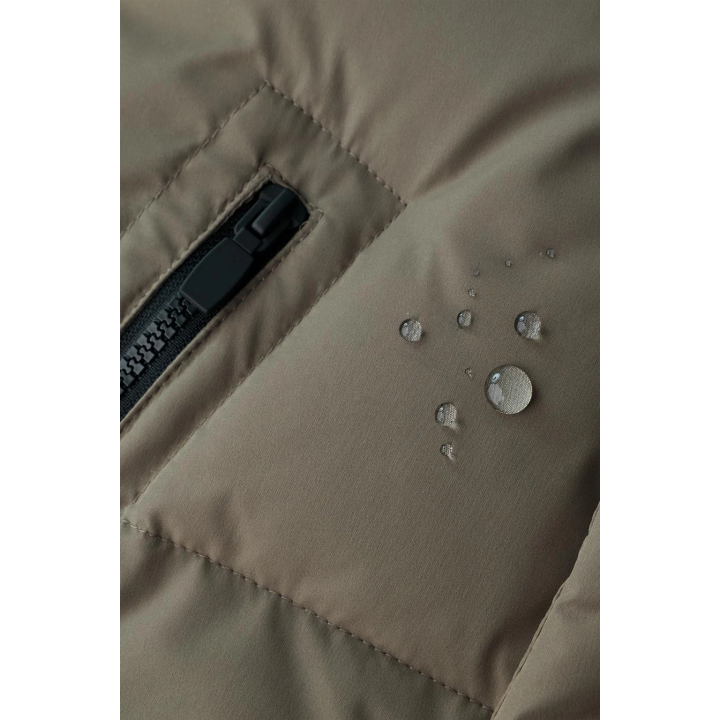 LONG WATER-REPELLENT AND WIND-RESISTANT FEATHER DOWN PUFFER JACKET