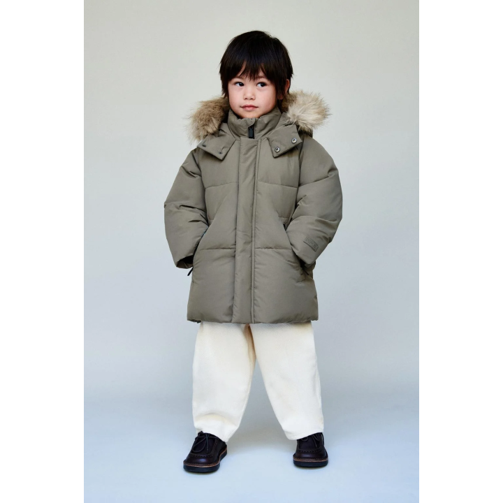 LONG WATER-REPELLENT AND WIND-RESISTANT FEATHER DOWN PUFFER JACKET