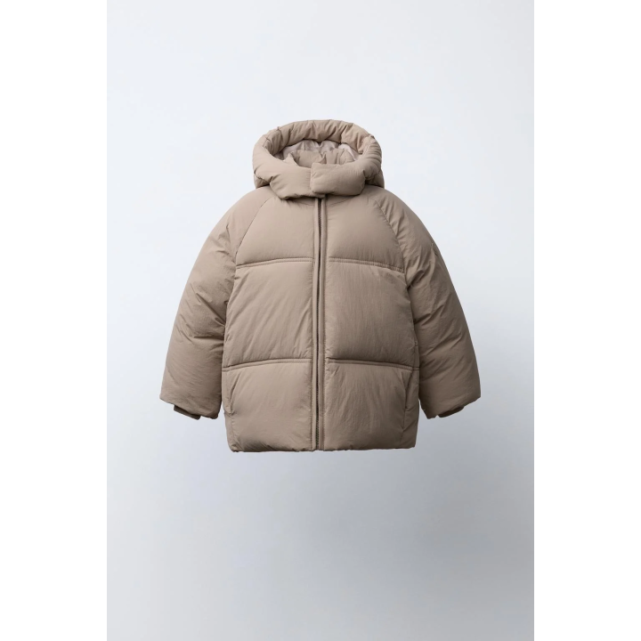 СТЕГАНЫЙ ПУХОВИК С КАПЮШОНОМ WATER REPELLENT