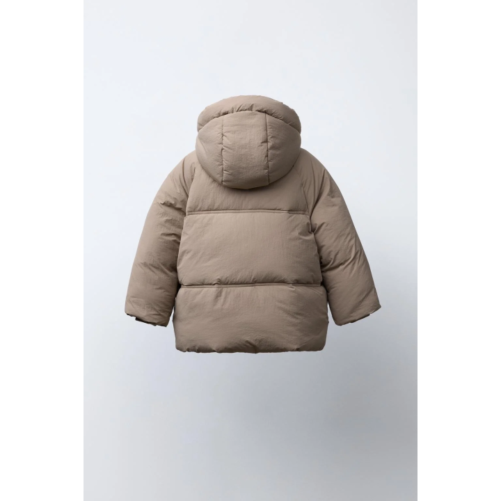 СТЕГАНЫЙ ПУХОВИК С КАПЮШОНОМ WATER REPELLENT