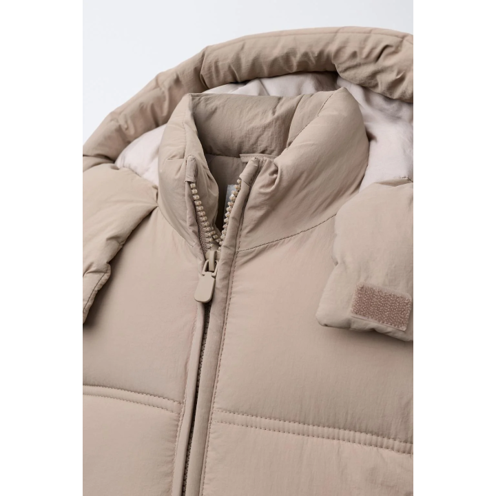 СТЕГАНЫЙ ПУХОВИК С КАПЮШОНОМ WATER REPELLENT