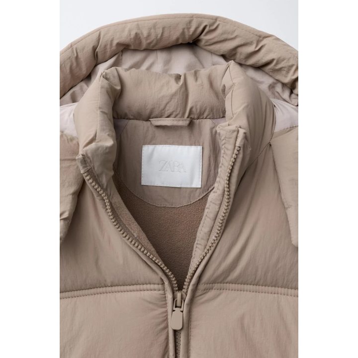 СТЕГАНЫЙ ПУХОВИК С КАПЮШОНОМ WATER REPELLENT