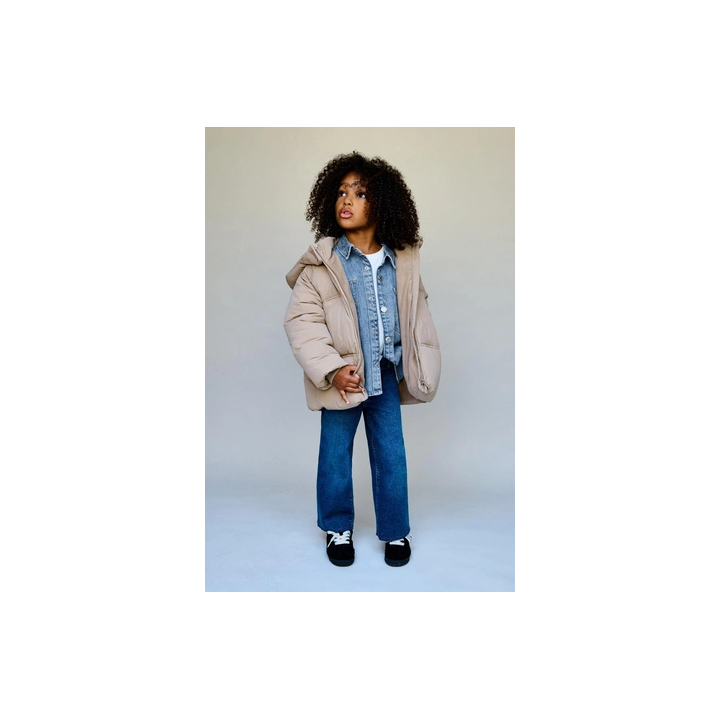 СТЕГАНЫЙ ПУХОВИК С КАПЮШОНОМ WATER REPELLENT