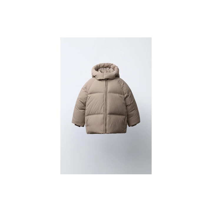 СТЕГАНЫЙ ПУХОВИК С КАПЮШОНОМ WATER REPELLENT