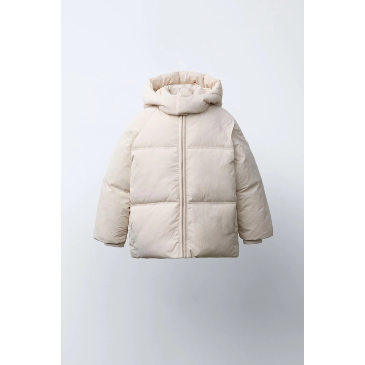 СТЕГАНОЕ ПАЛЬТО С КАПЮШОНОМ WATER REPELLENT