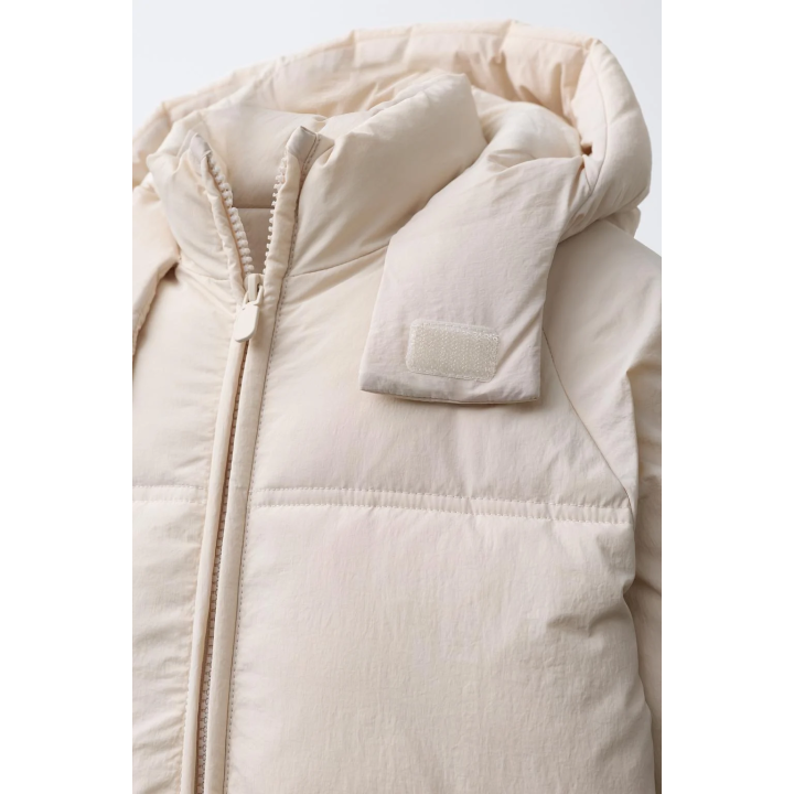 СТЕГАНОЕ ПАЛЬТО С КАПЮШОНОМ WATER REPELLENT