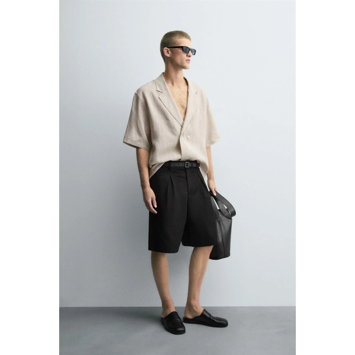 РУБАШКА-КИМОНО ИЗ 100% ЛЬНА