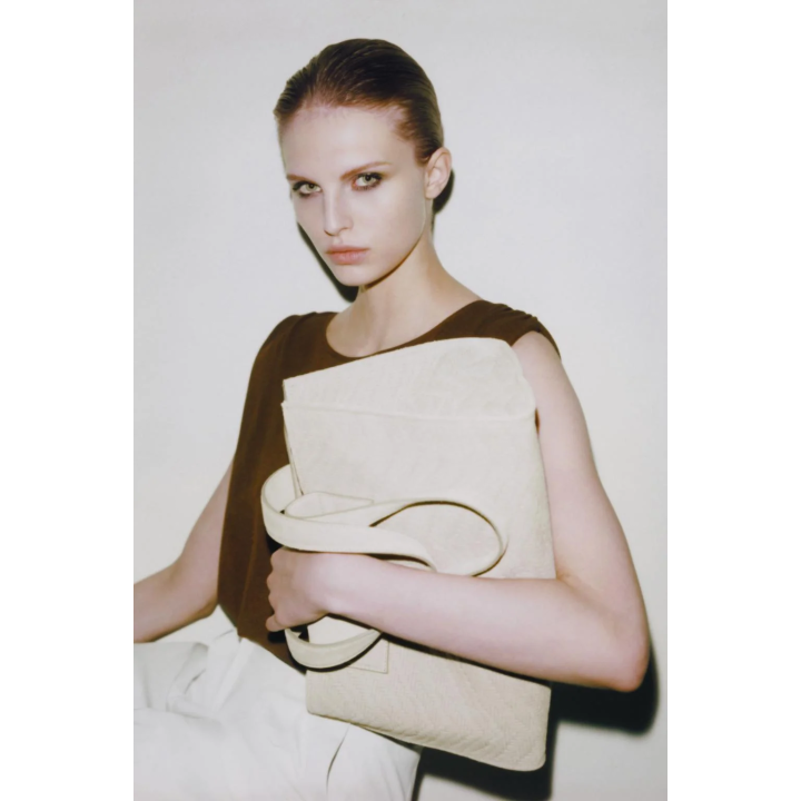 ПЛЕТЕНАЯ ЗАМШЕВАЯ СУМКА-ШОПЕР