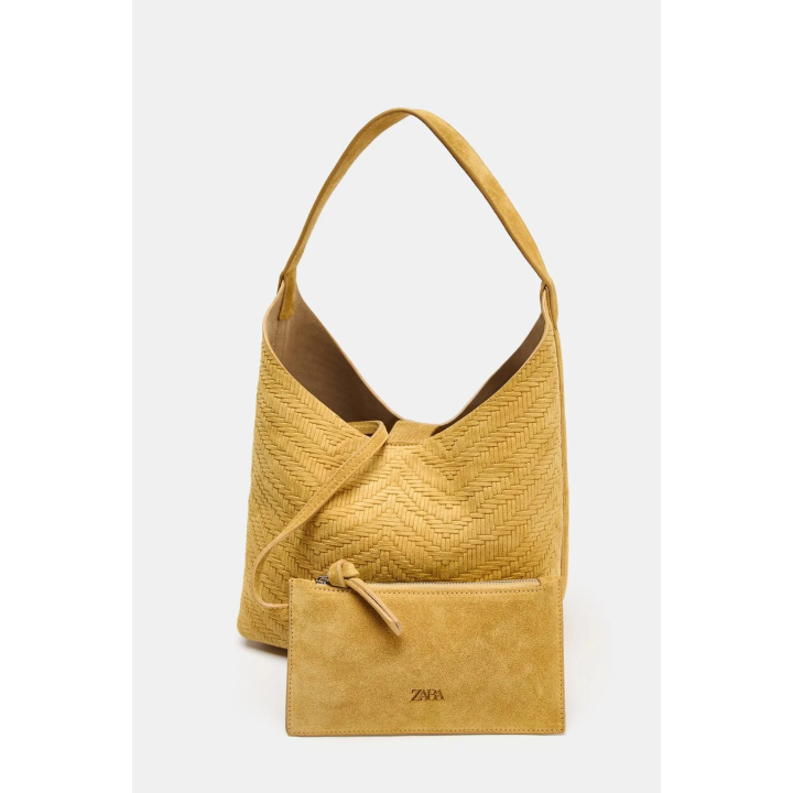 ПЛЕТЕНАЯ ЗАМШЕВАЯ СУМКА