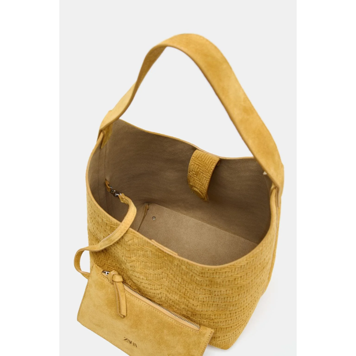 ПЛЕТЕНАЯ ЗАМШЕВАЯ СУМКА